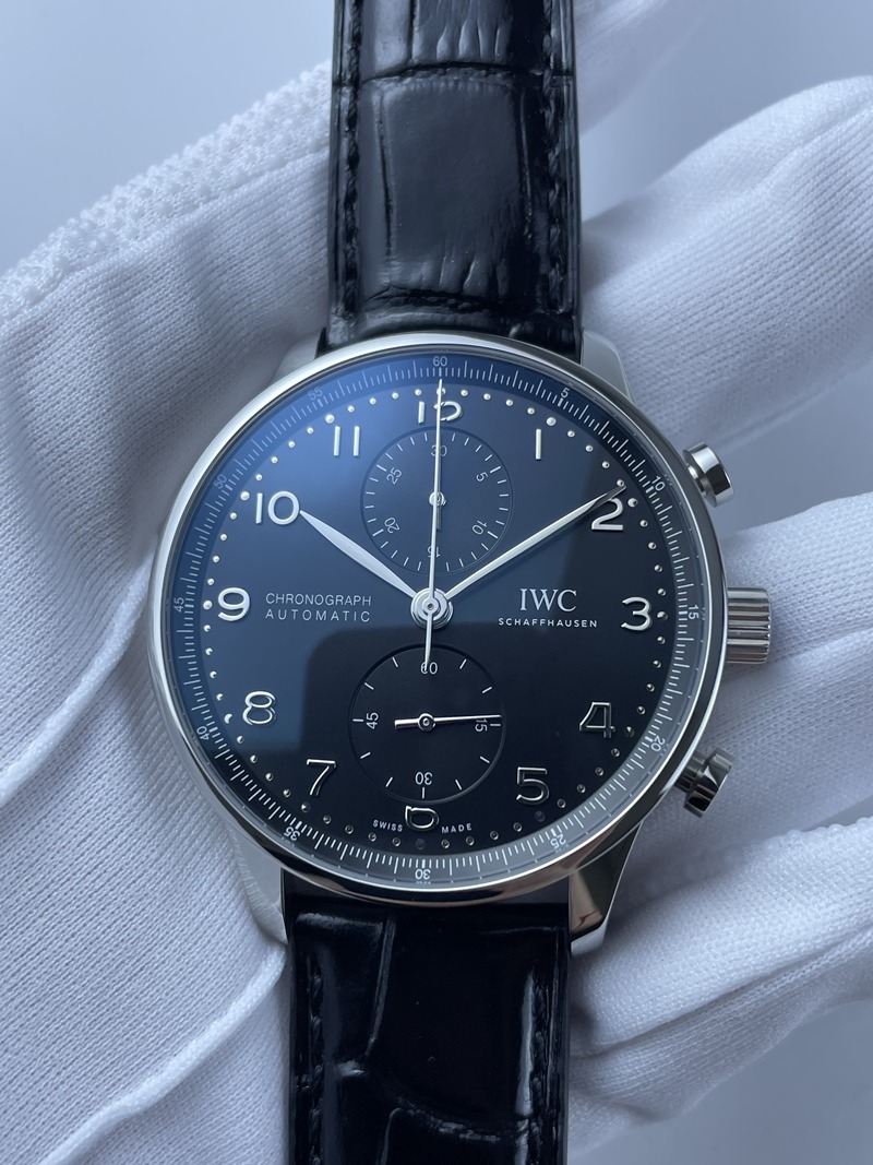 IWC IW3716 포루트기저 블랙다이얼 가죽 굿즈팩토리